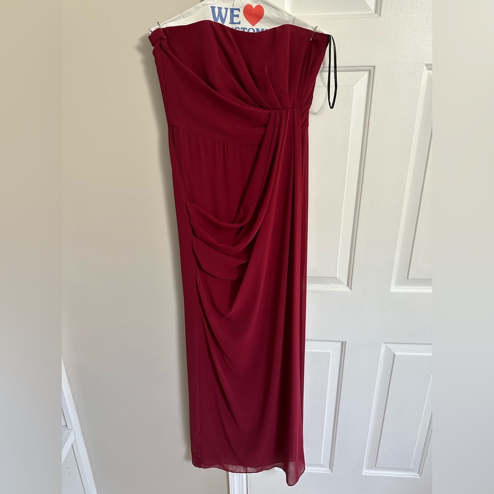 After Six burgundy bridesmaid dress